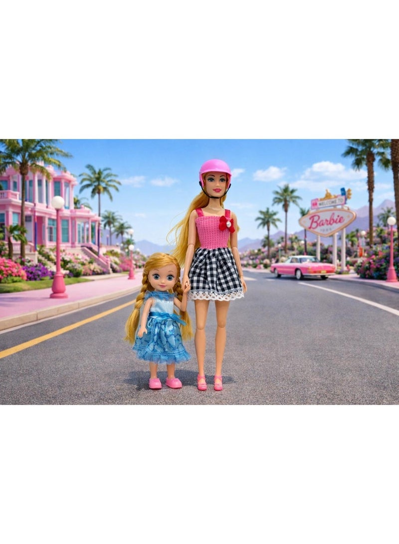 Mattel Games Beauty Fashion Barbie  Doll Playset with Pink Motorcycle Scooters and Styling Accessories - Gift Set for Girls 3+ Years - Image 5